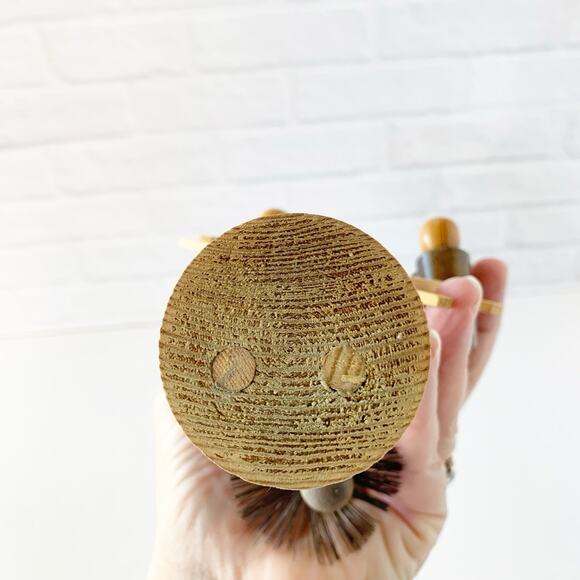 Vintage Erzgebirge Chimney Sweeper Wood Carved Smoker Ladder Brush Figure 8" - Picture 4 of 7